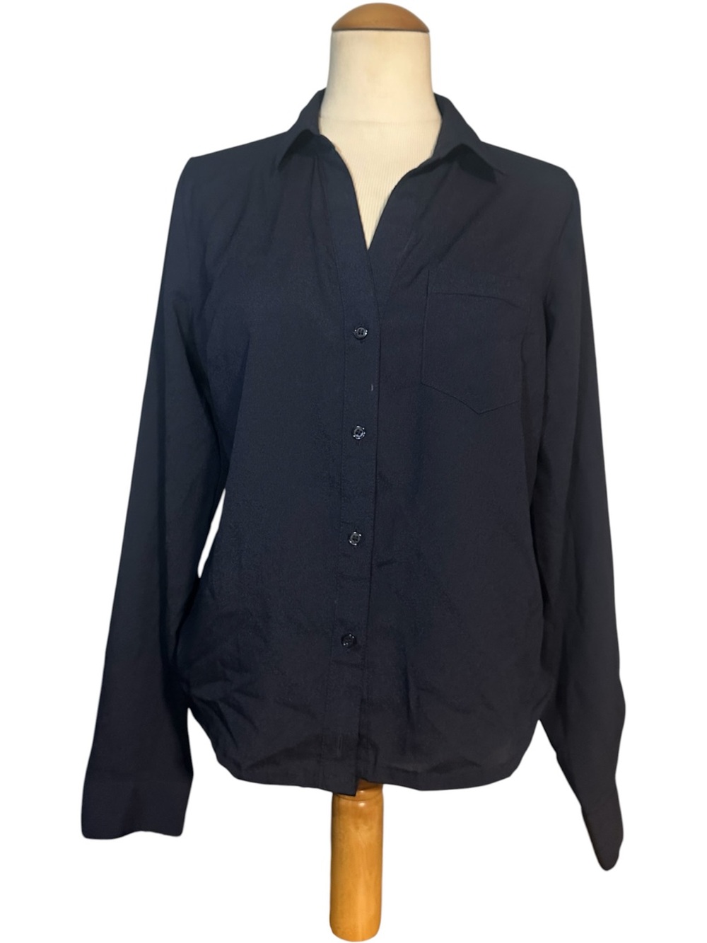 The Limited Womens Button-Up Shirt Navy Size Medium